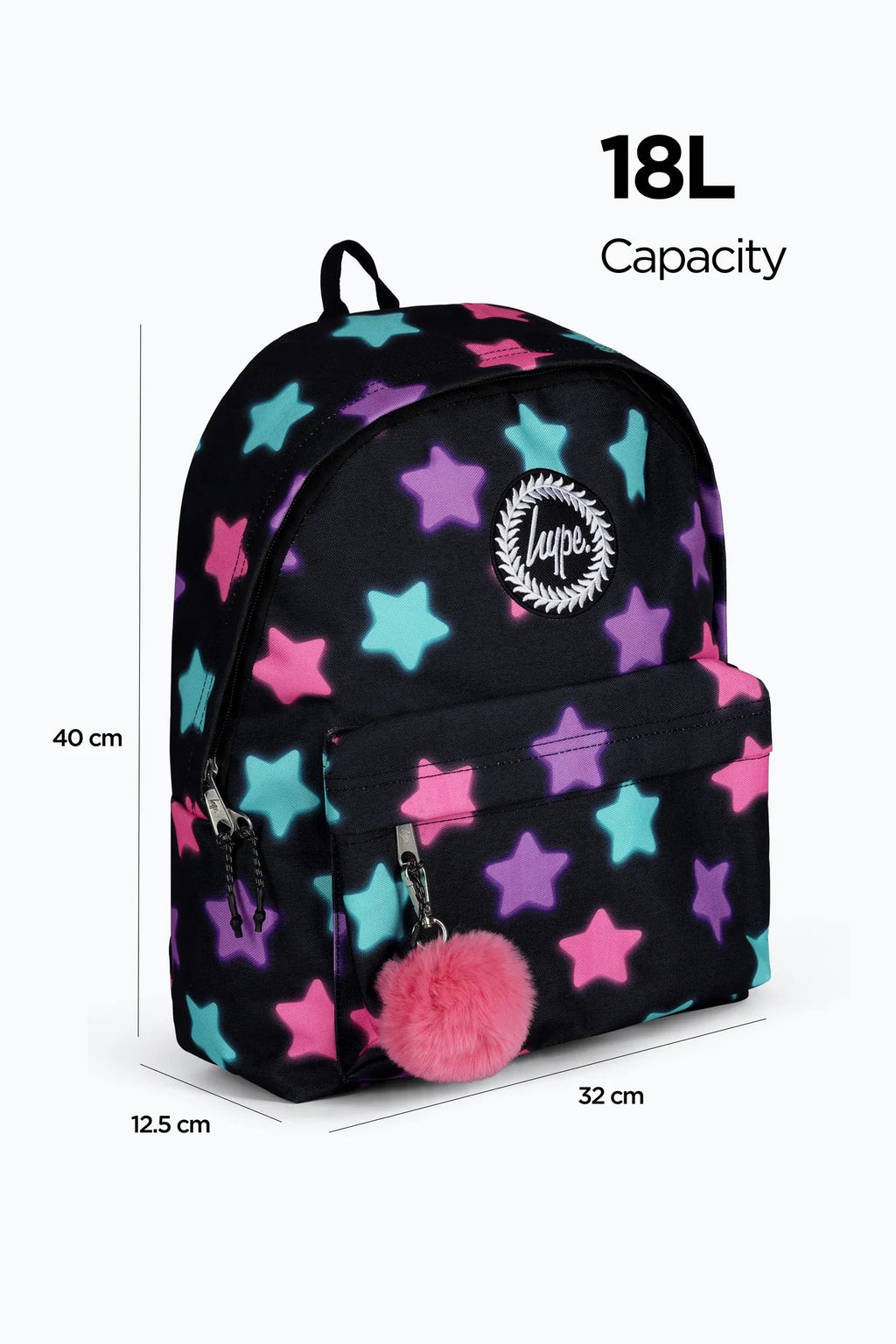 Hype Unisex Black Star Glow Backpack