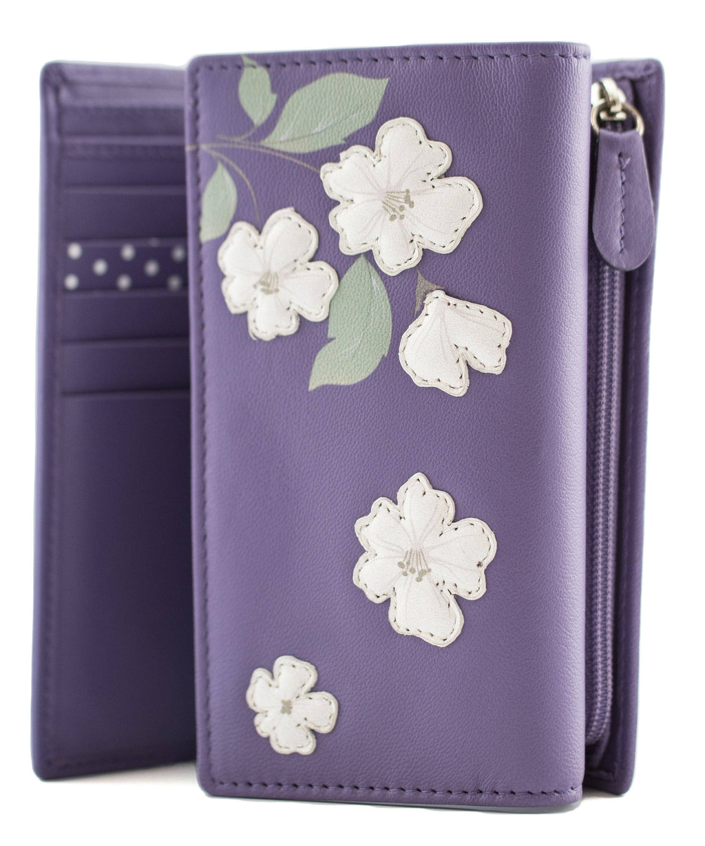 Sakura Large Tri fold purse - 3676 28: Grey