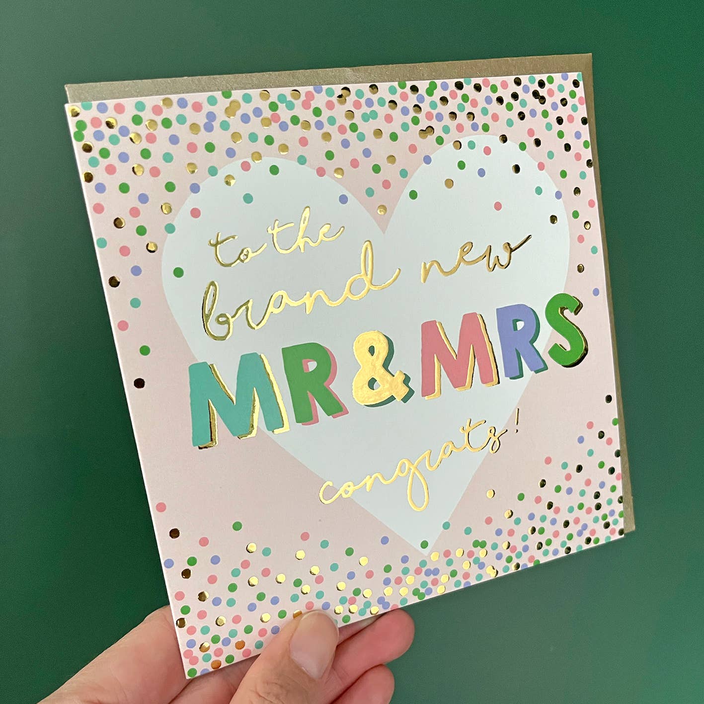 Celebration Brand New Mr and Mrs Gold Foil