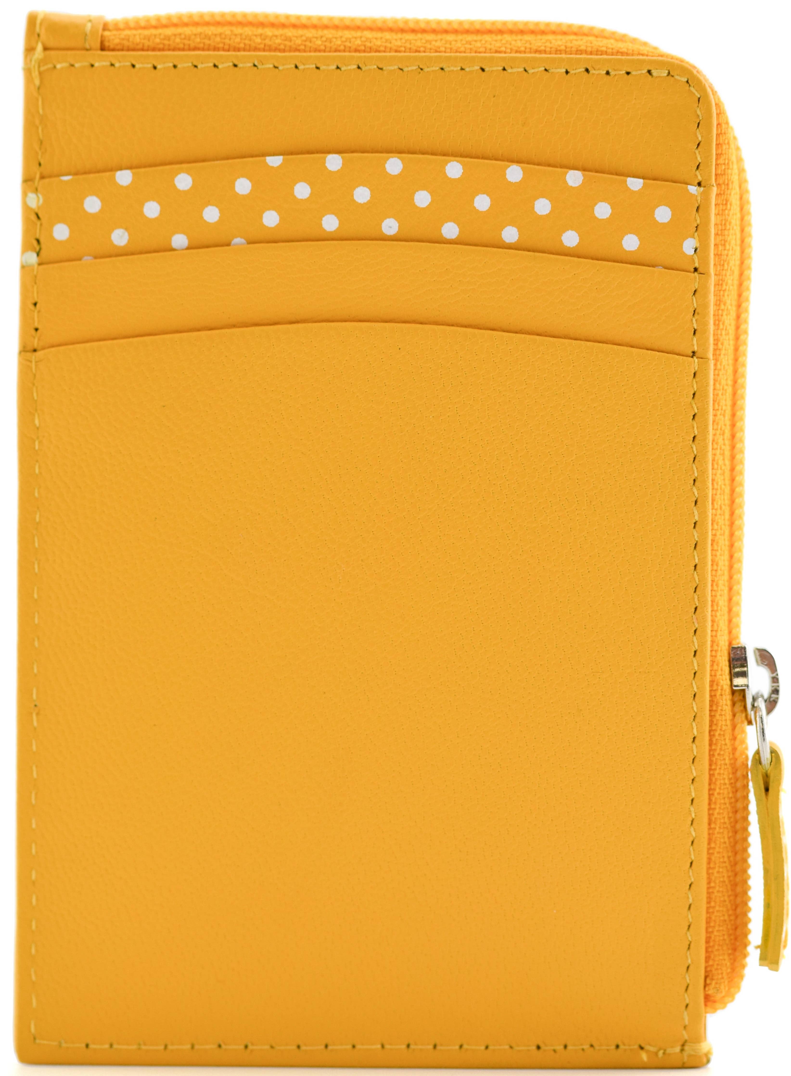 Moonflower Card and Coin Bee Purse: Yellow