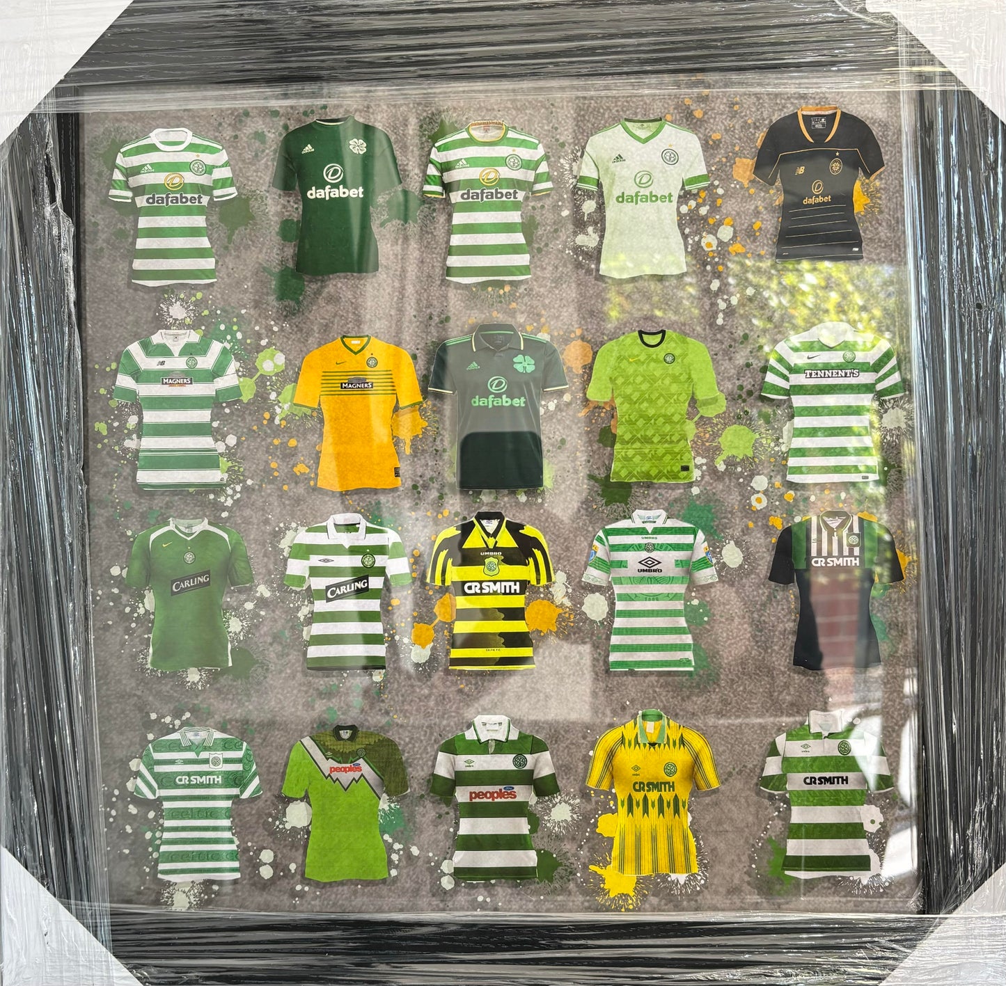 Celtic FC Jersey Evolution Framed Art – Iconic Kit Collection Display