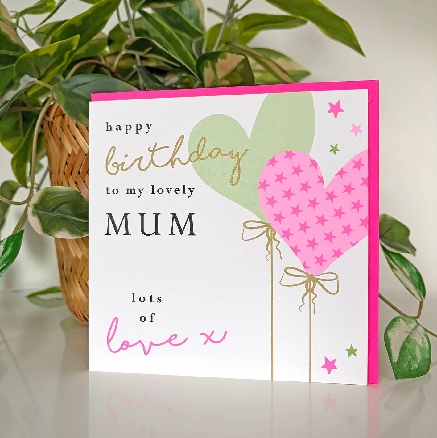 Heart Balloon Birthday Mum