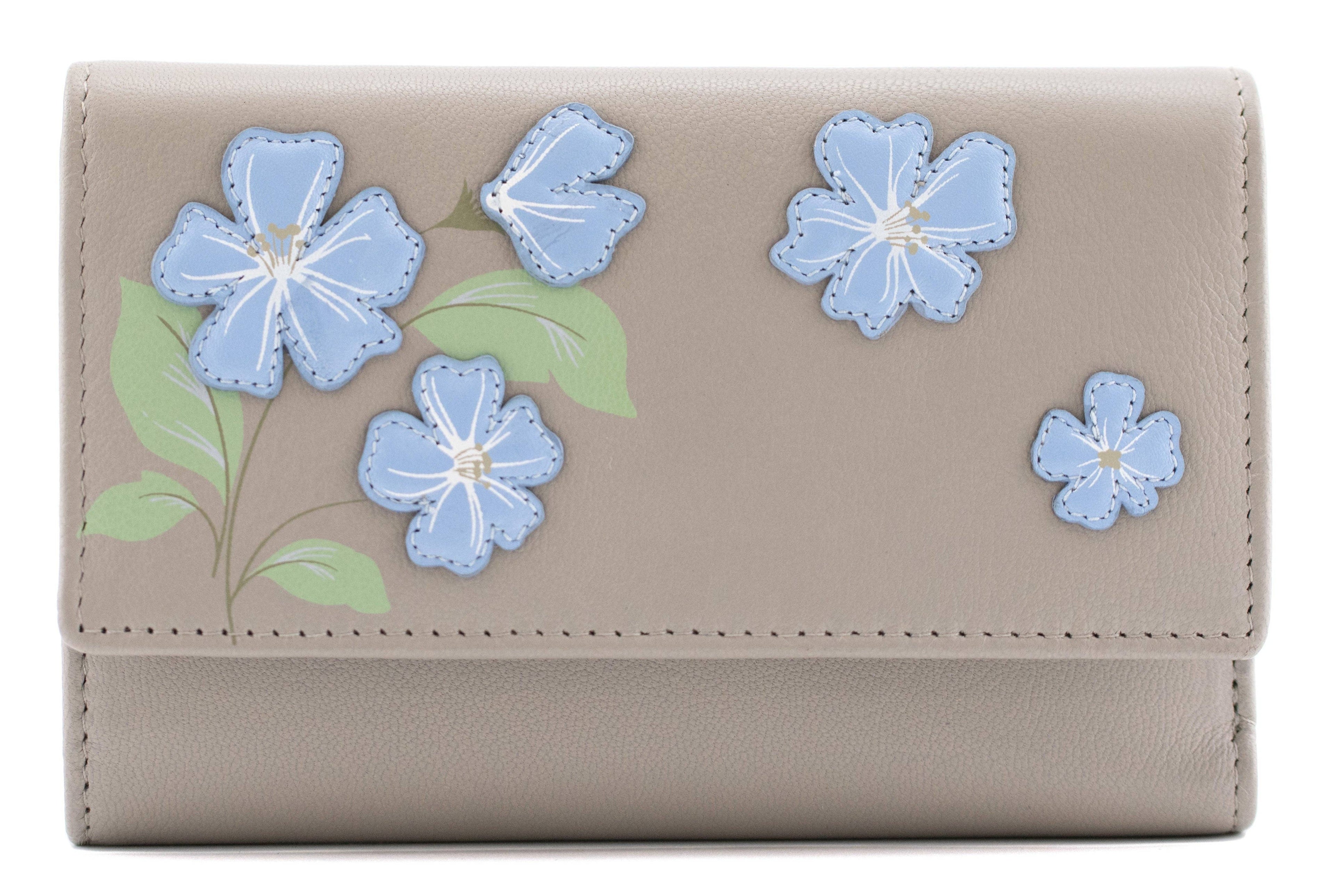 Sakura Large Tri fold purse - 3676 28: Grey