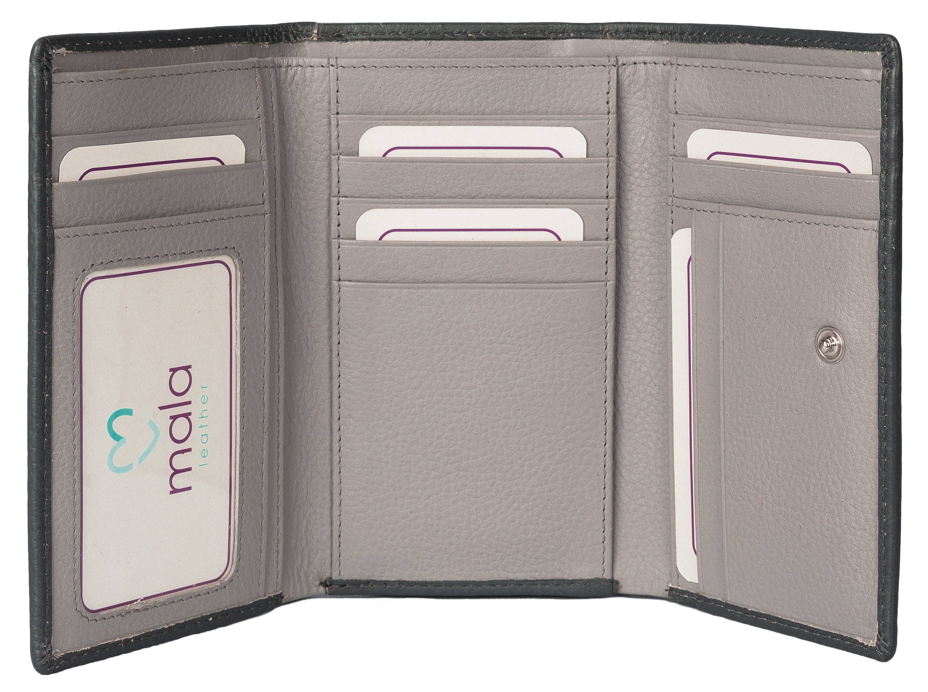 Best Friends Sitting Dogs Tri Fold Purse RFID - 3509 65: Grey