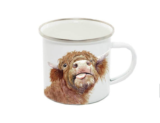 Enamel Mug, Highland Cow, Baxter
