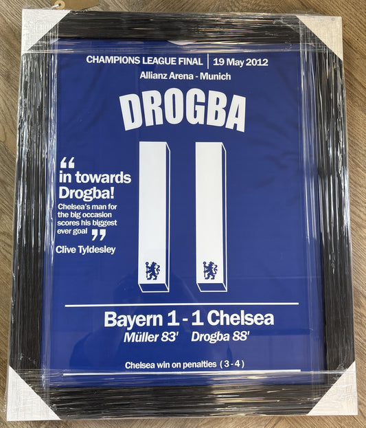 Chelsea Commemorative Football Shirt - Framed Art (Collection Only!)