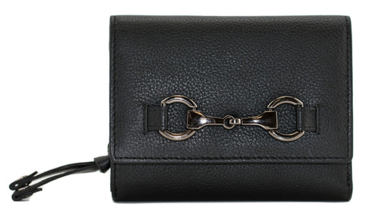 Steed Black Tri Fold Purse - 3679 57