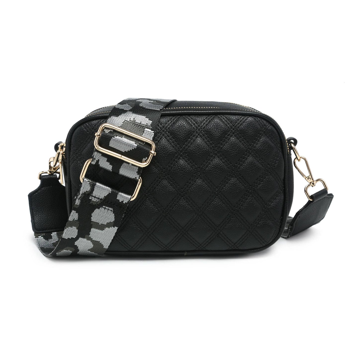 CD21-0352 Cross Body Handbag with double zip top sections: Beige
