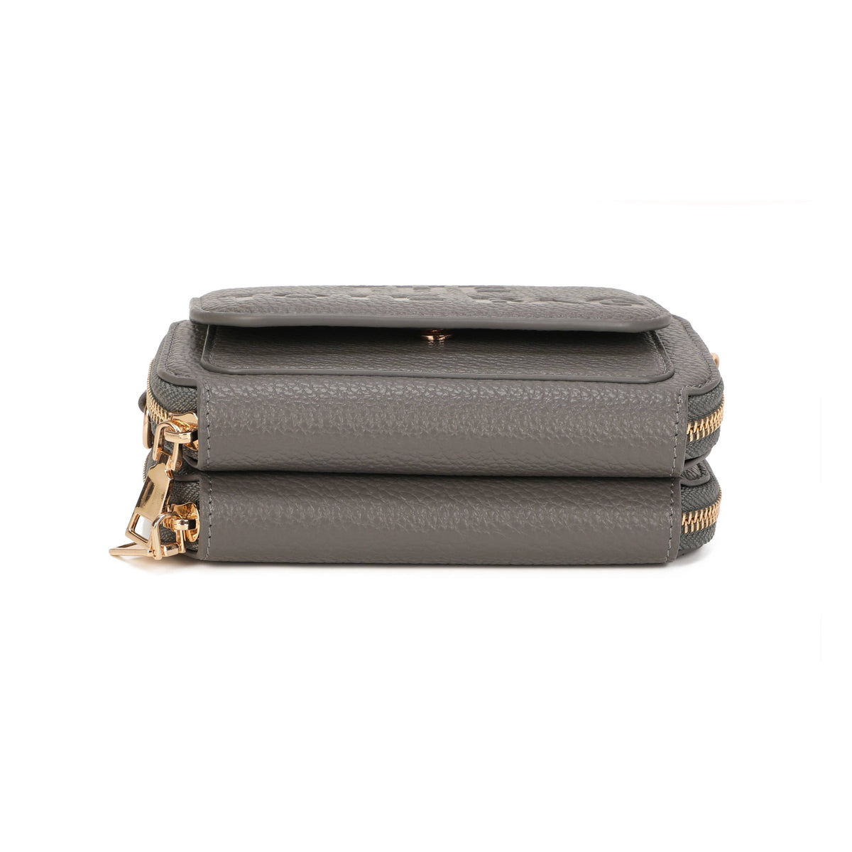 JM1762 Compact Crossbody Phone Bag with Built-in Wallet: Brown