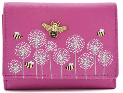 Moonflower Tri Fold Bee Purse: Pink