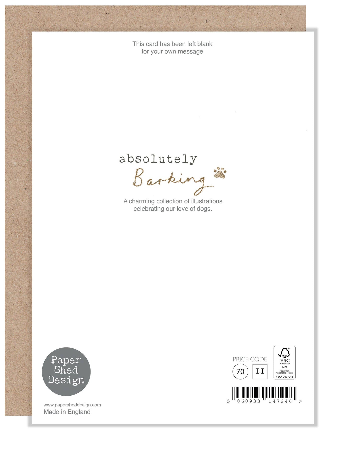 Just for you Dad Card - Dog with football boots - ABE097