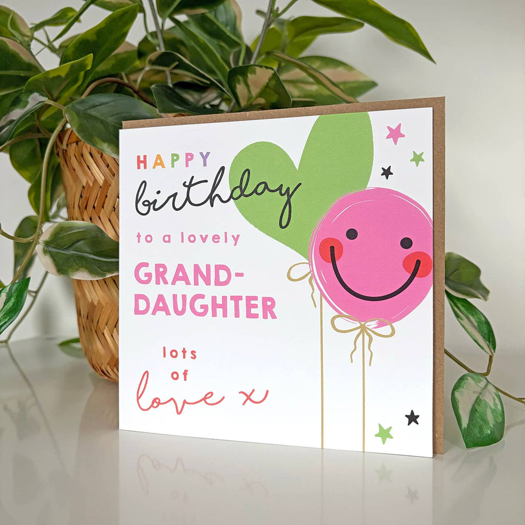 Smiley Balloon Birthday Granddaughter