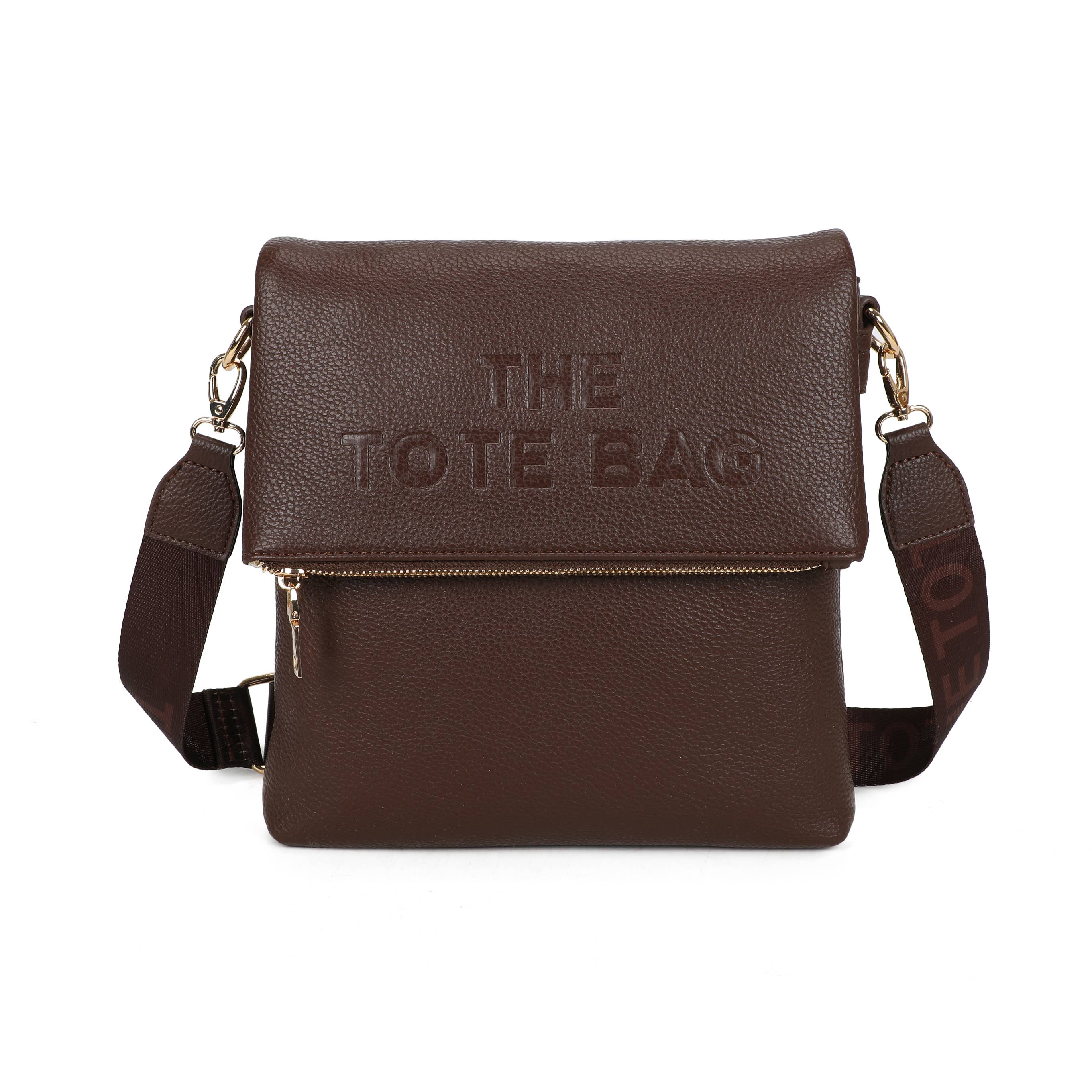 JM1666 Structured Flap Crossbody Bag: Light Blue