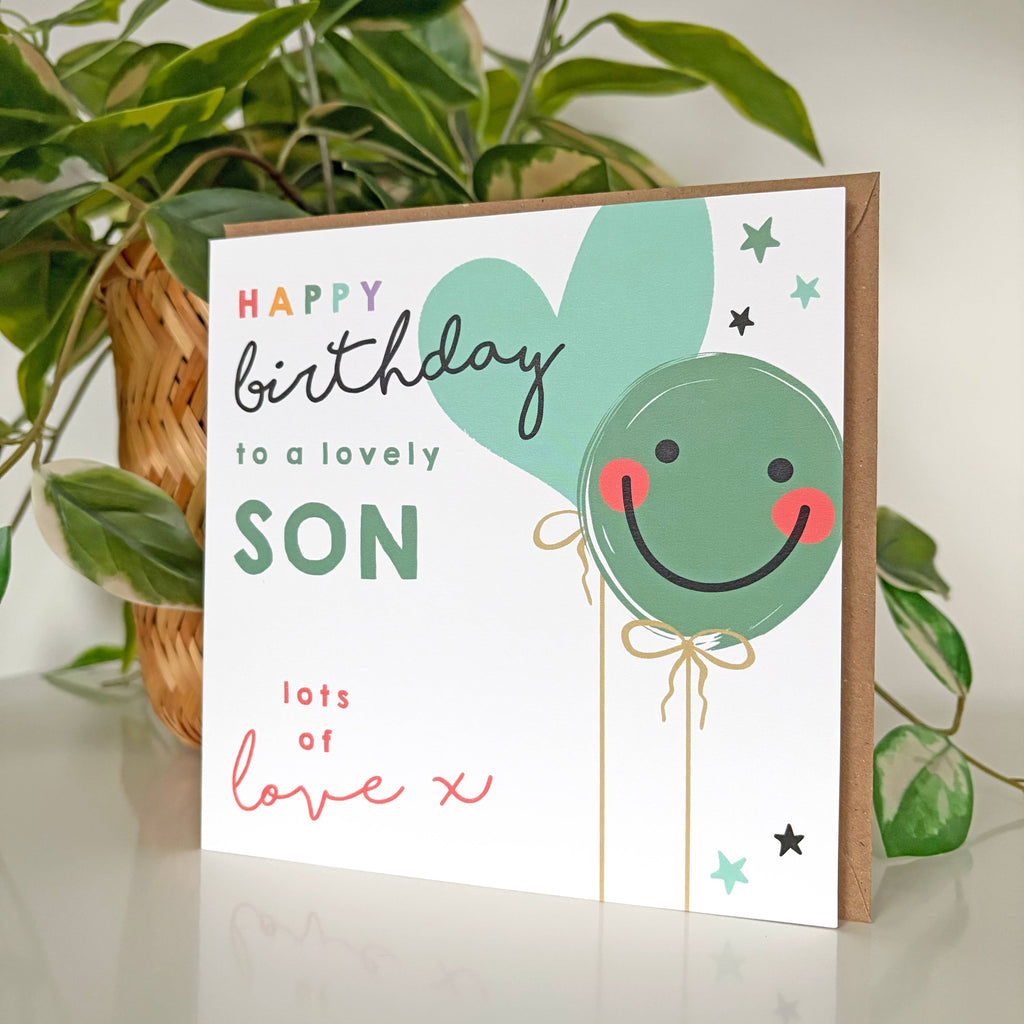 Smiley Balloon Birthday Son