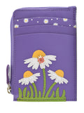 Peony Card and Coin Holder: Purple