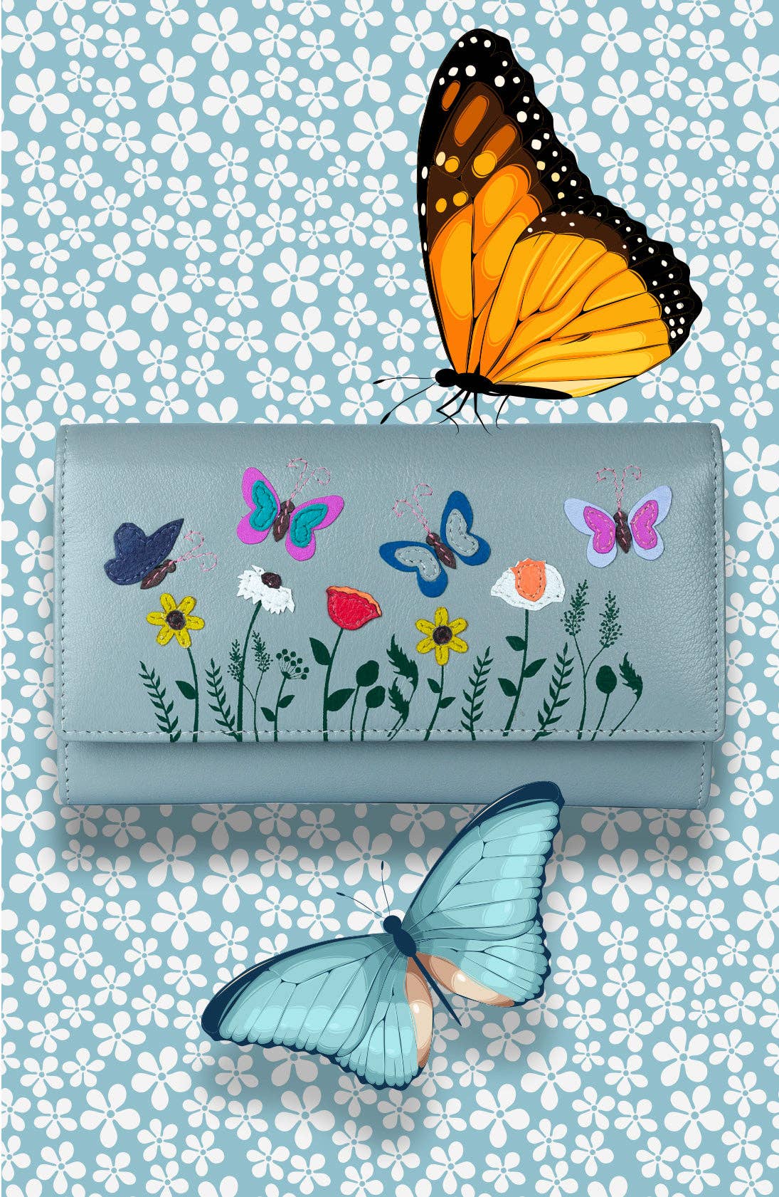 Sophia Matinee Purse - RFID Grey