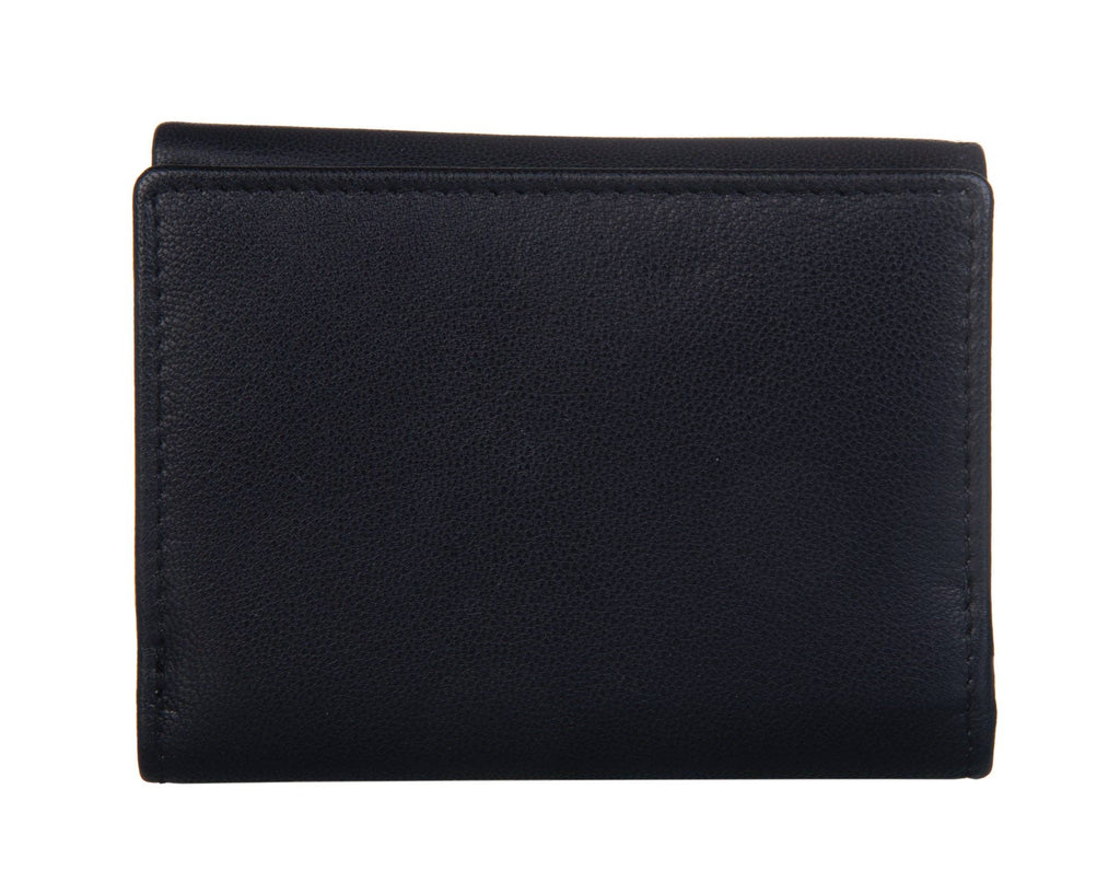 Peony Tri Fold Purse: Black