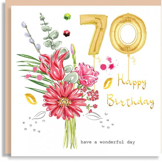 70 Birthday Sequin Card G34