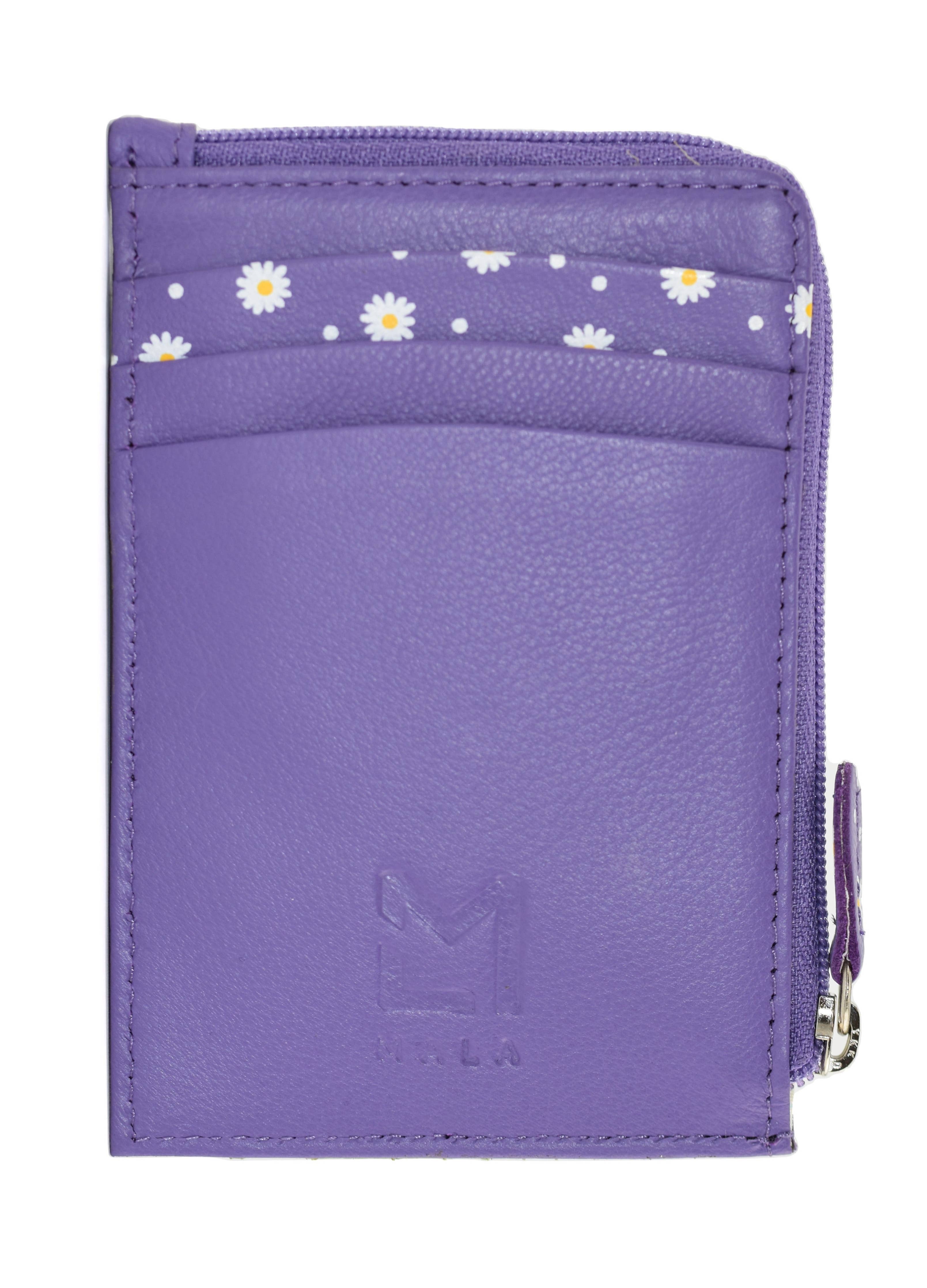 Peony Card and Coin Holder: Purple