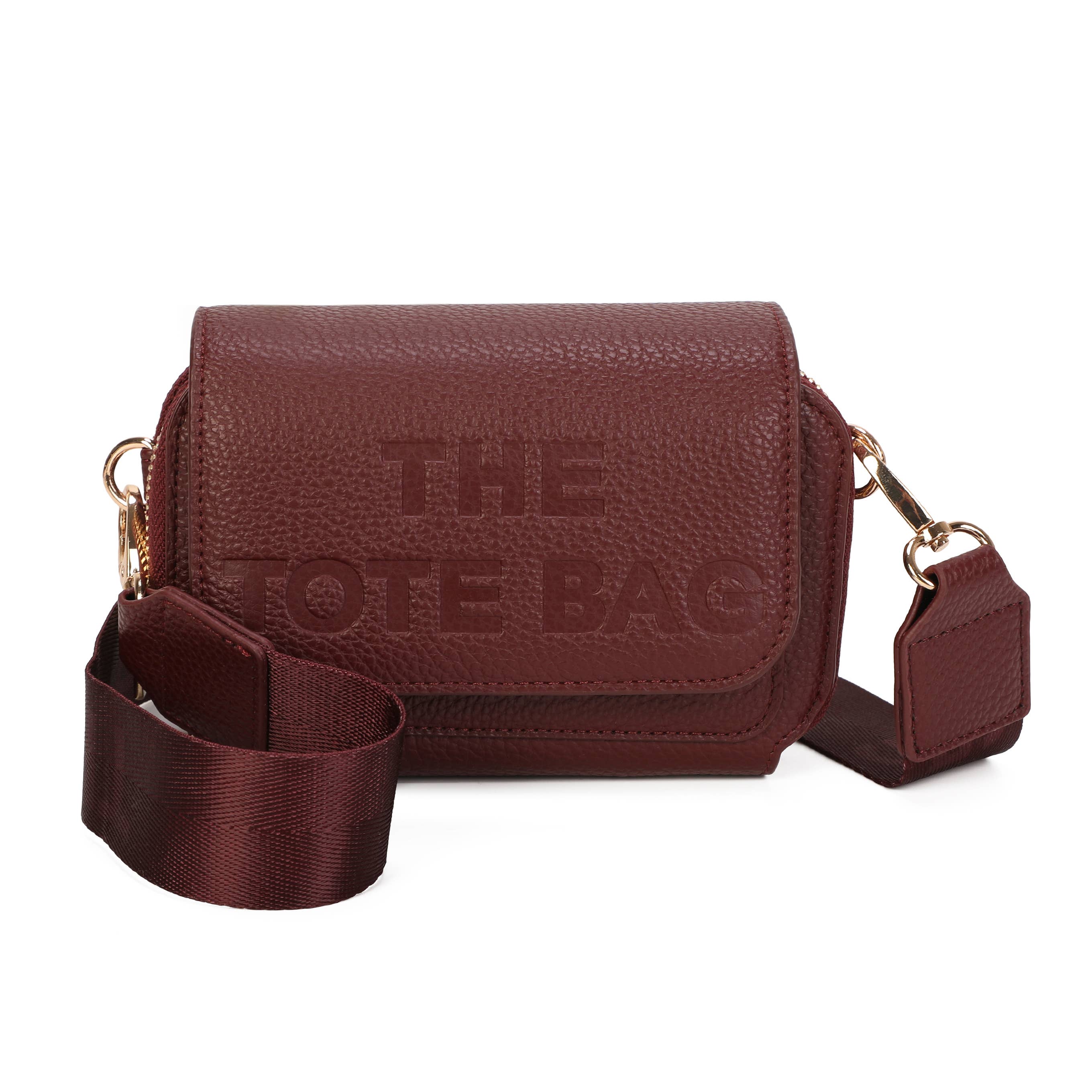 JM1762 Compact Crossbody Phone Bag with Built-in Wallet: Wine