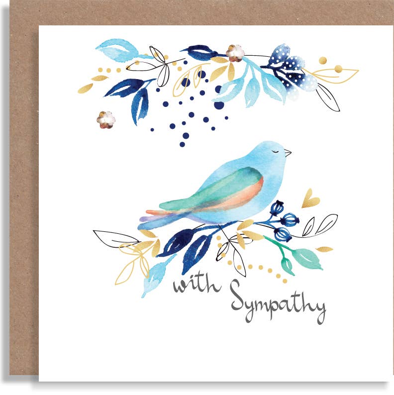 W36 Sympathy Hand-Finished Sequin Card