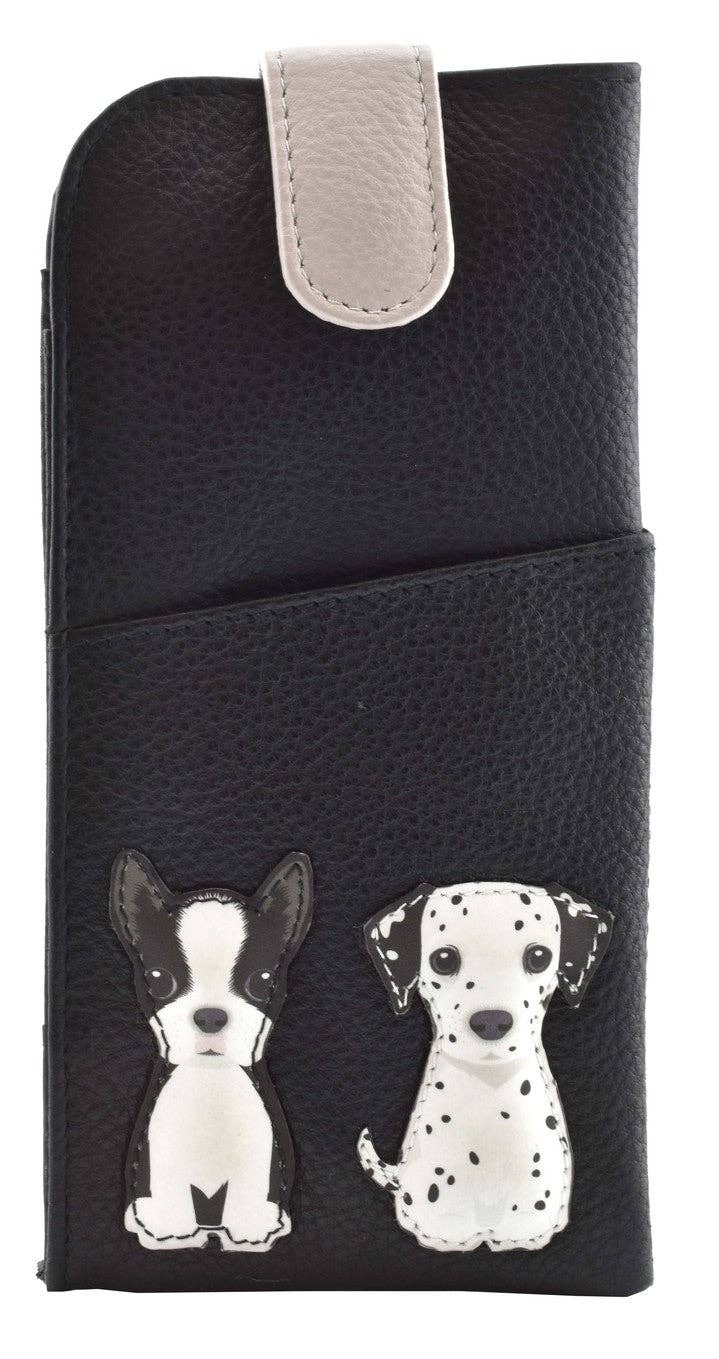 Best Friends Sitting Dogs Glasses Case - 5156 65: Black