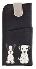 Best Friends Sitting Dogs Glasses Case - 5156 65: Black
