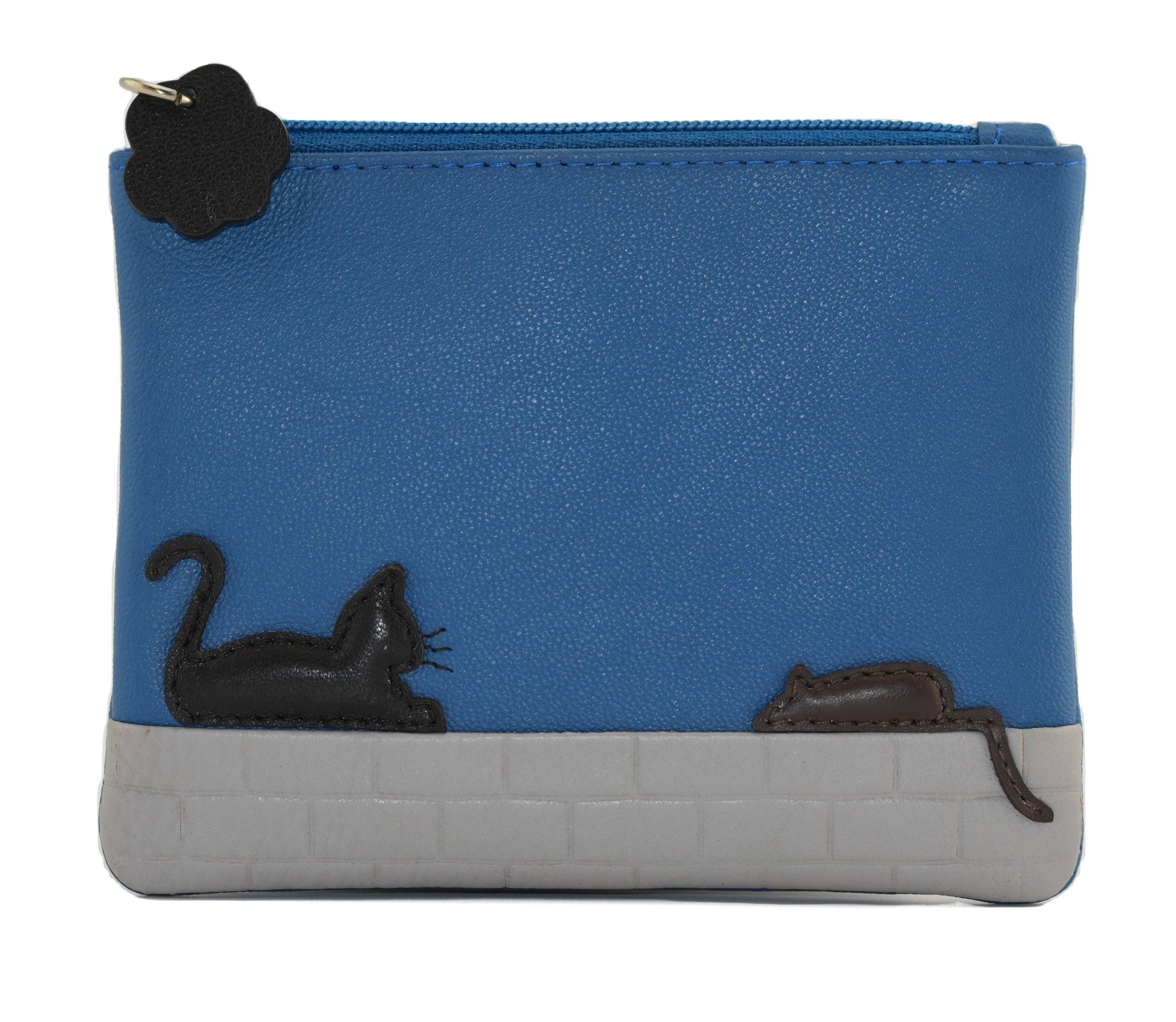 Cat & Mouse Coin Purse - 4286 95: Blue