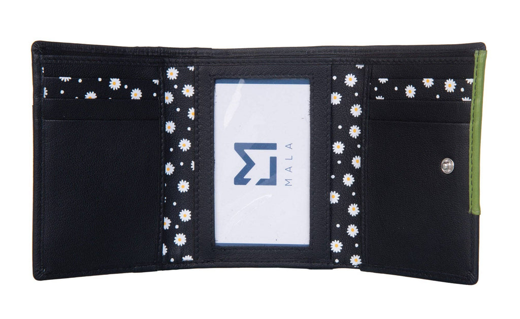 Peony Tri Fold Purse: Black