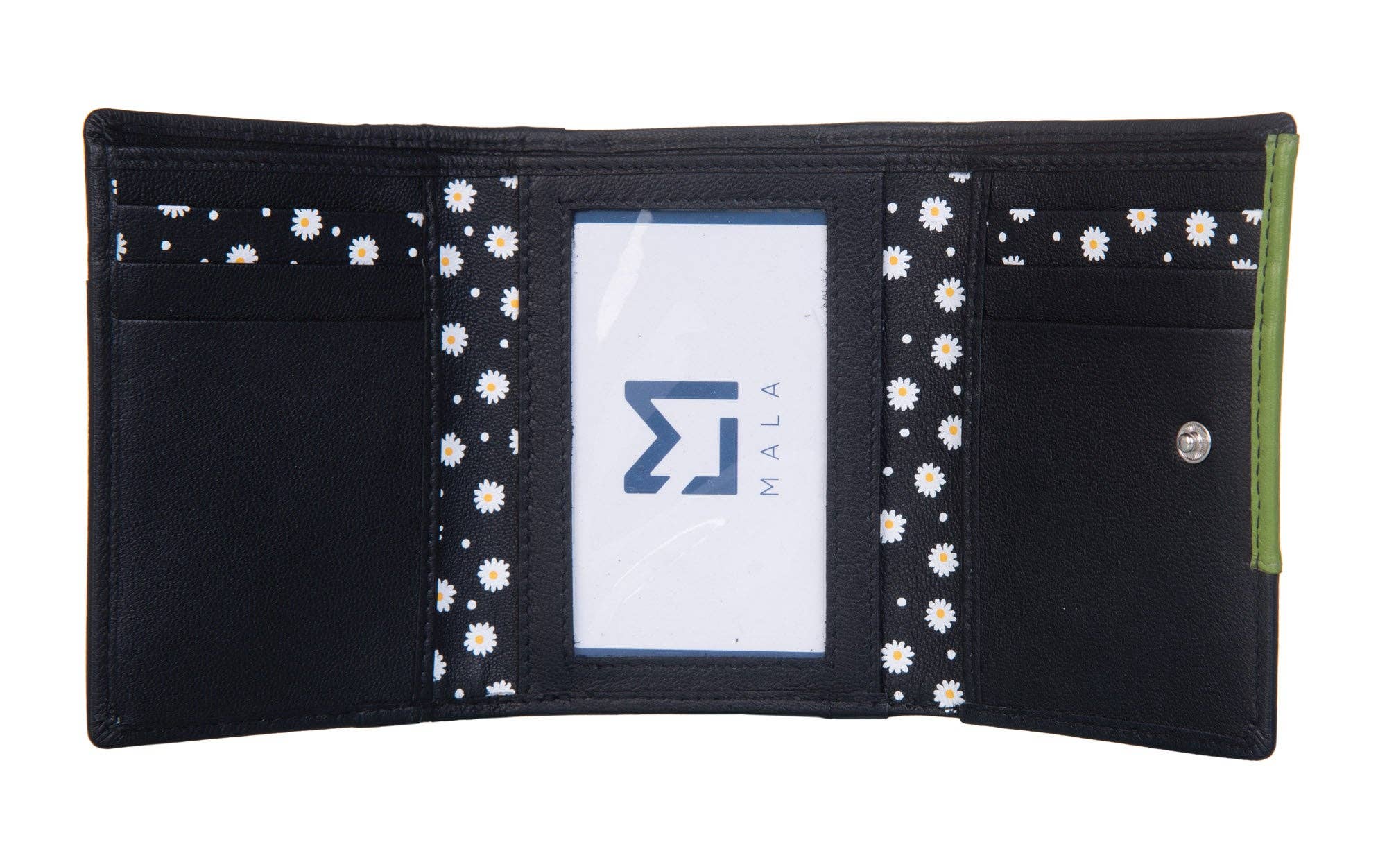 Peony Tri Fold Purse: Black