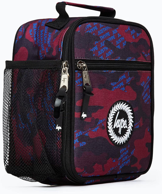 Hype Burgundy & Blue Logo CAMO Lunchbox