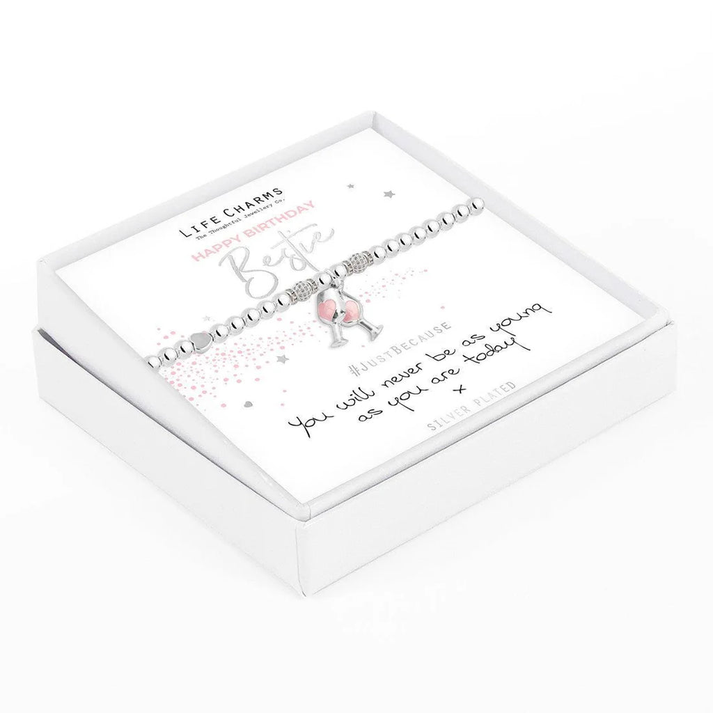 Life Charm Bestie Silver Plated Bracelet