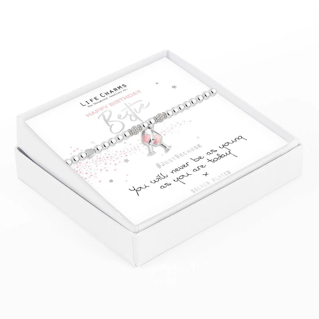 Life Charm Bestie Silver Plated Bracelet