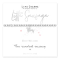 Life Charm Little Sausage Silver Plated Bracelet