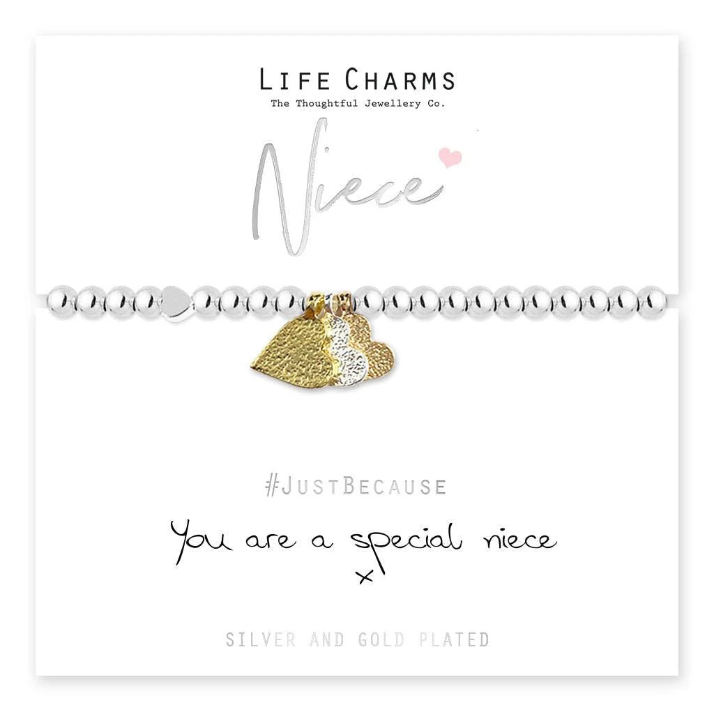 Life Charm Niece Silver Plated Bracelet