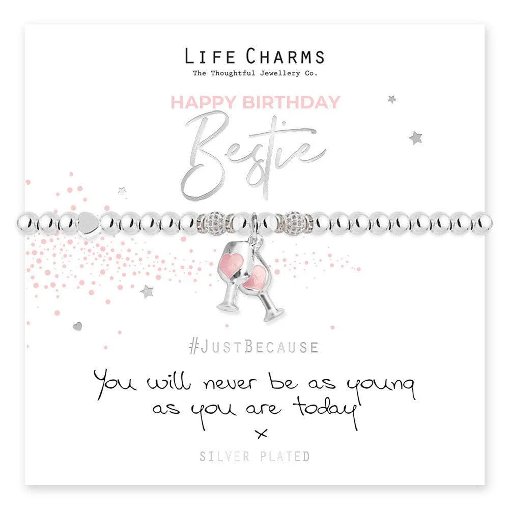 Life Charm Bestie Silver Plated Bracelet