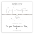 Life Charm Confirmation Silver Plated With Freshwater Pearls