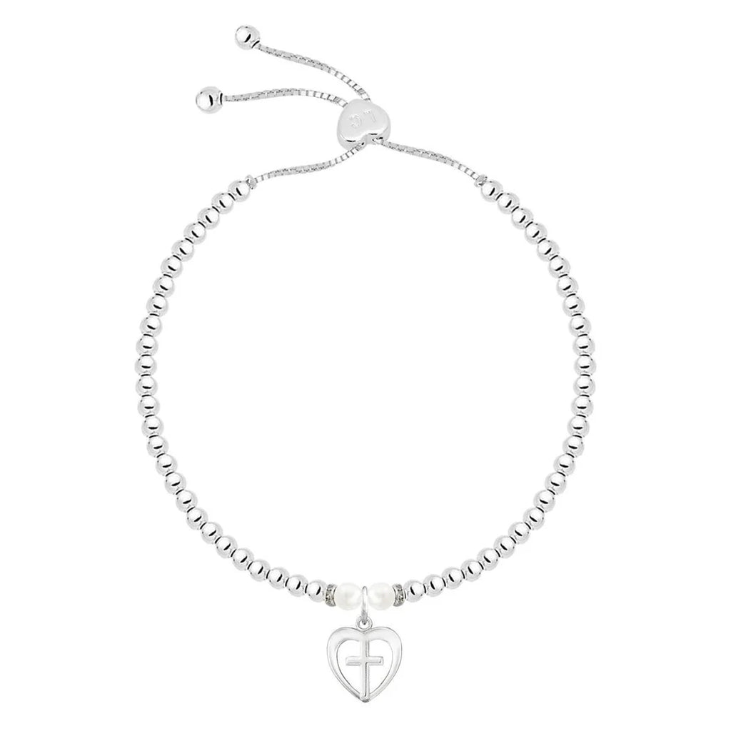 Life Charm Confirmation Silver Plated With Freshwater Pearls