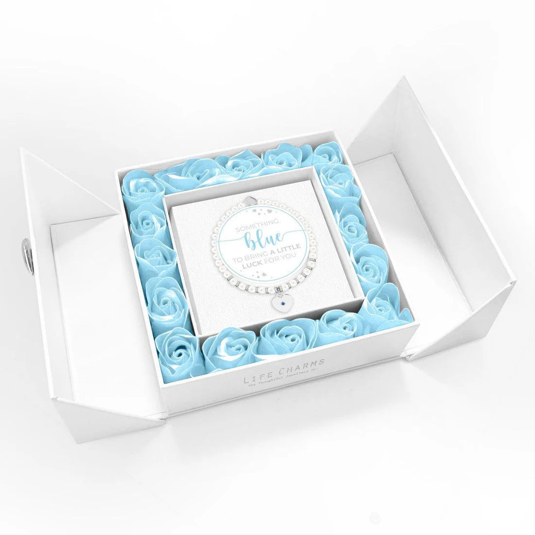 Life Charms Something Blue Wedding Gift Silver Plated With Fresh Water Pearls