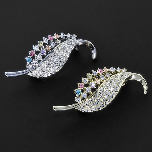 Sparkle Leaf Brooch