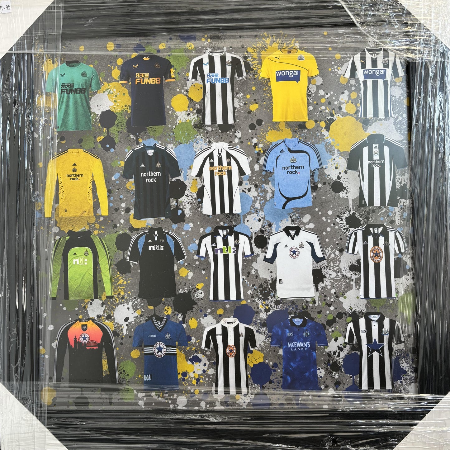 Newcastle Jersey Evolution Framed Art – Iconic Kit Collection Display