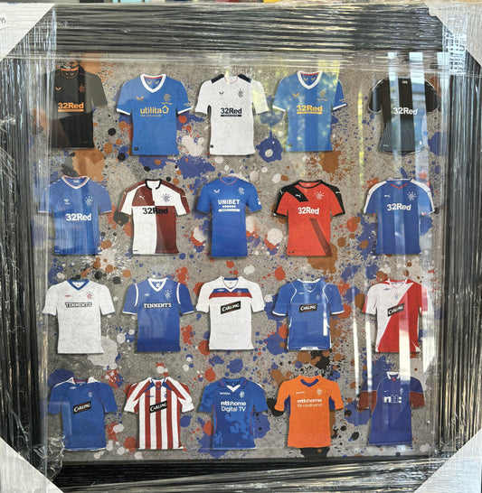 Rangers Evolution Framed Art – Iconic Kit Collection Display