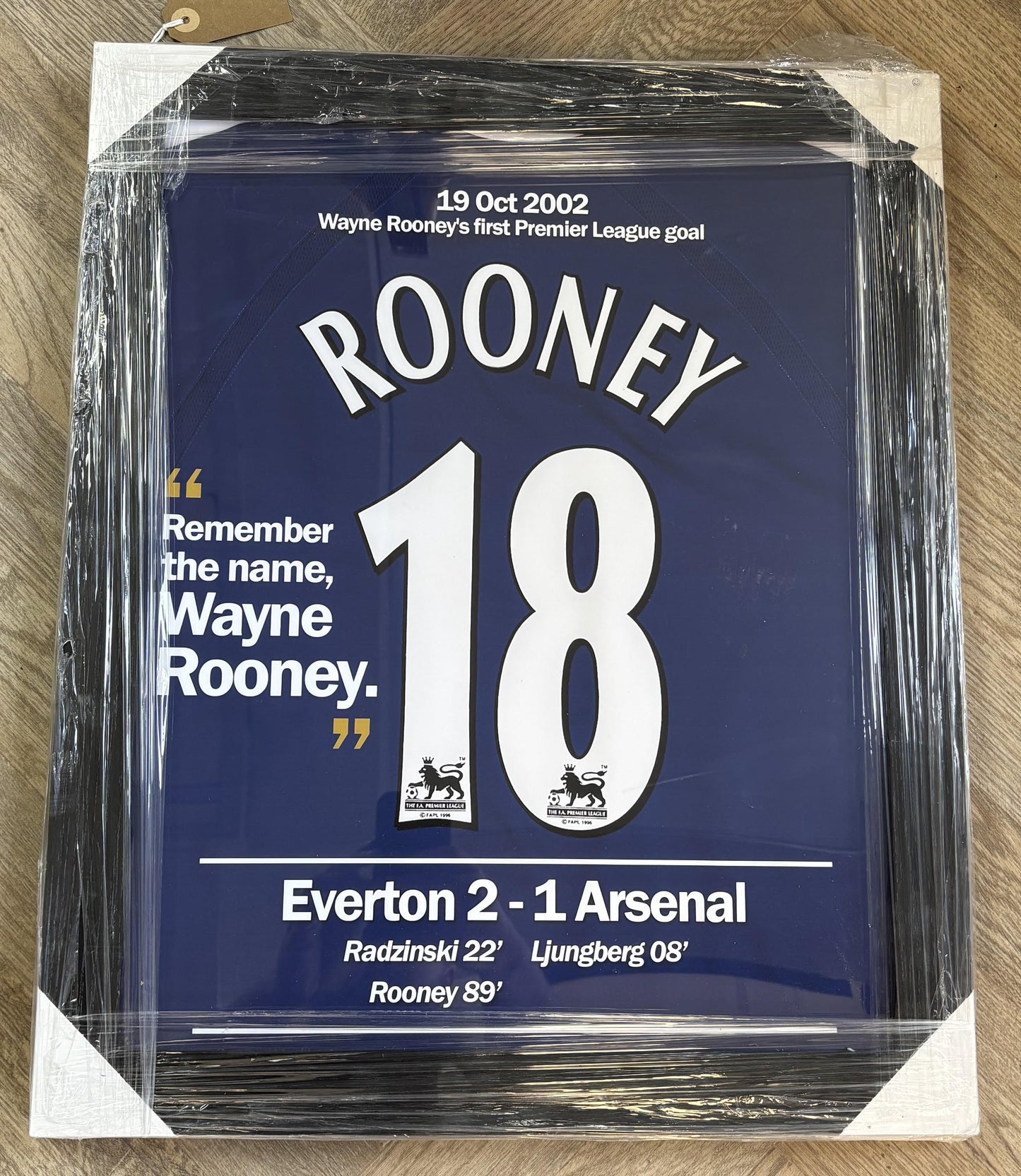 Everton Commemorative Football Shirt - Framed Art (Collection Only!)