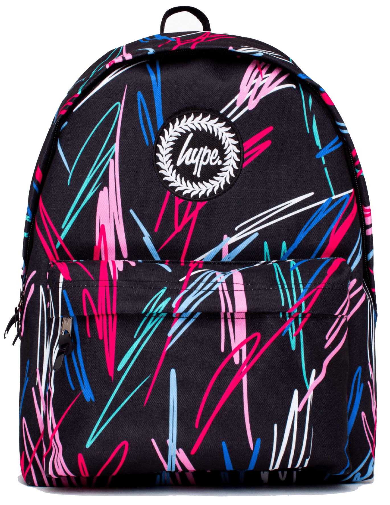 Hype Black Multi Scribble Backpack