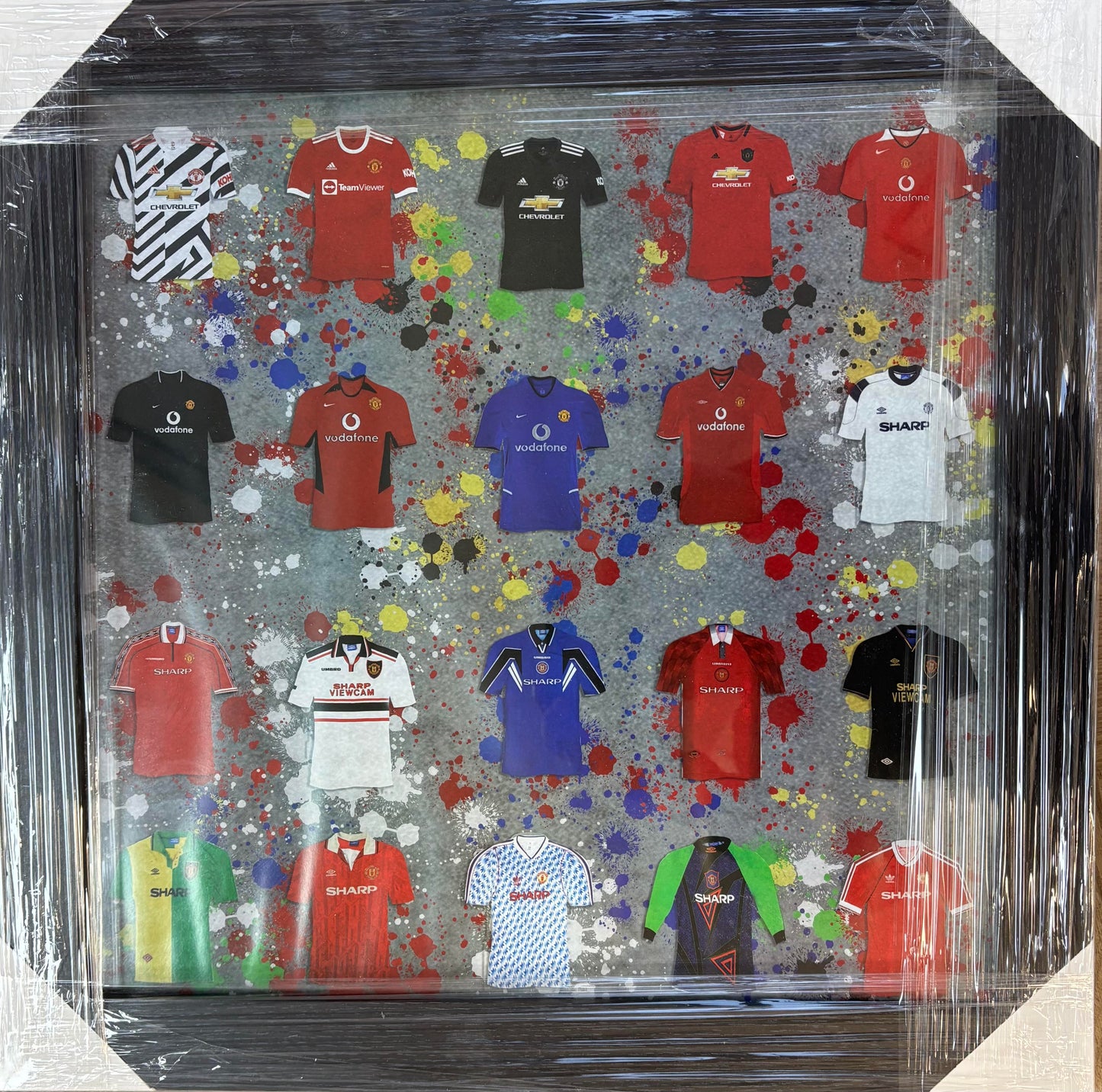 Manchester United Evolution Framed Art – Iconic Kit Collection Display