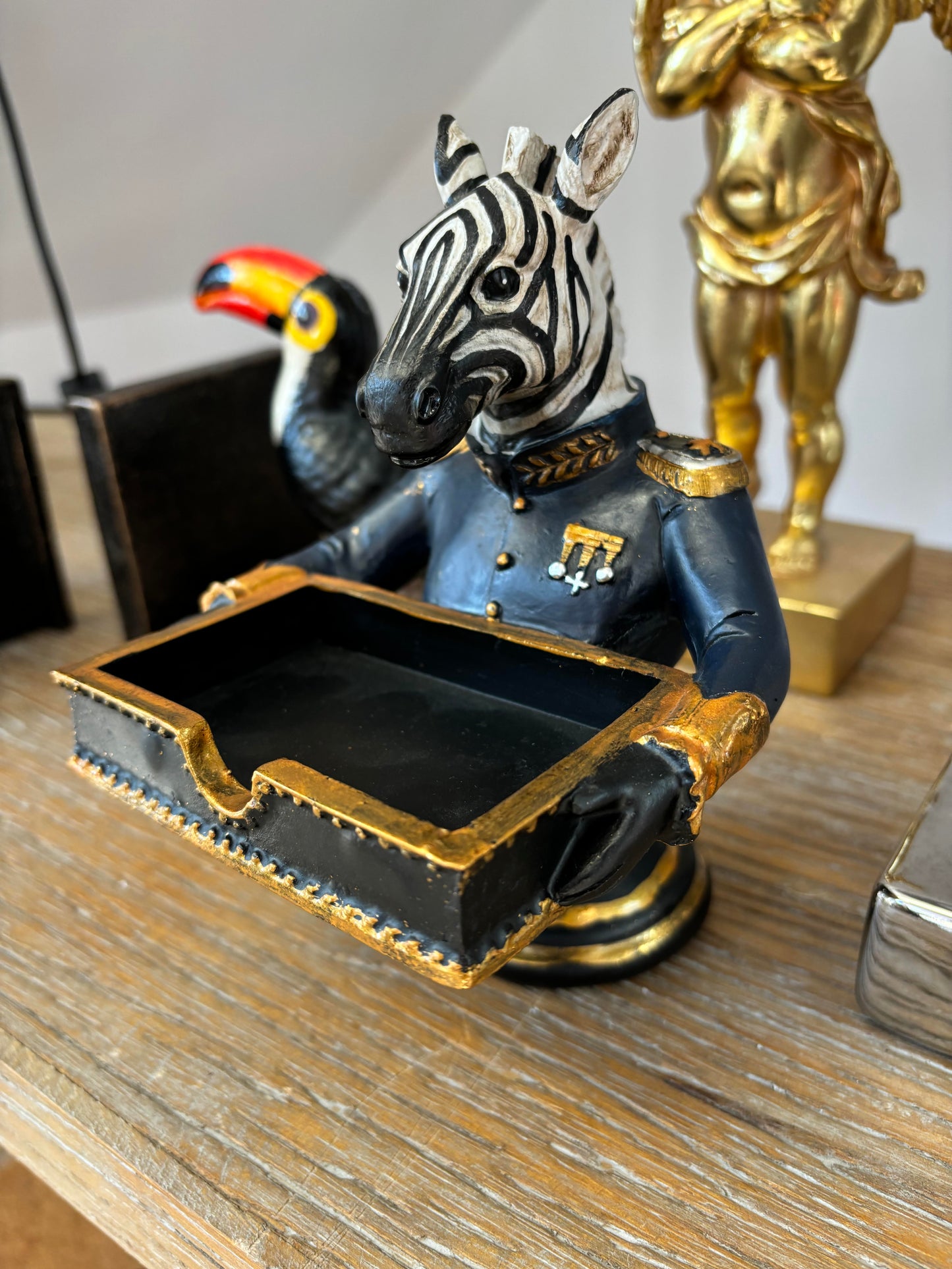 Gentry Zebra Card Holder/Sweet Tray